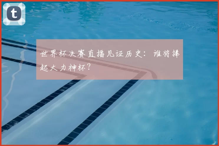 世界杯决赛直播见证历史：谁将捧起大力神杯？